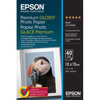 Epson Premium glossy фото хартия inkjet, 10 x 15 см, 40 листа | C13S042153 (C13S042153)