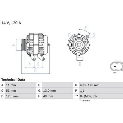 BOSCH 0 986 082 220 generátor (0986082220)