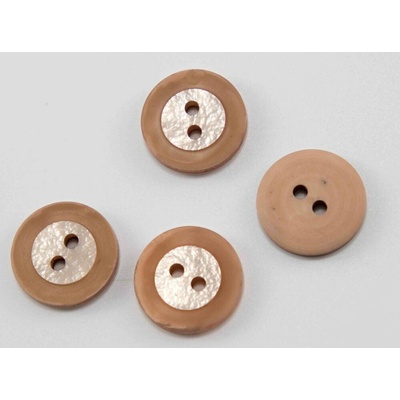 Dierkový gombík - béžový - priemer 1,8 cm