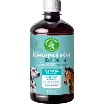 Zelená Země Konopný olej pre zvieratá 500 ml