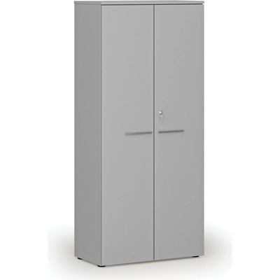 Primo Kancelářská skříň s dveřmi GRAY, 1781 x 800 x 420 mm, šedá – Zboží Mobilmania