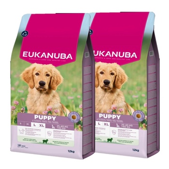 EUKANUBA Puppy & Junior Агнешко и ориз за големи породи 2x12кг