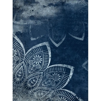 Preinterier Fototapeta panel - PL0513 - Modrá mandala papier - 184cm x 254cm