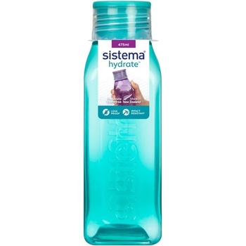 Sistema® Hydrate™ Fľaša Square skrutkovacie viečko 475 ml
