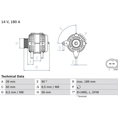 Alternátor BOSCH 0 986 081 230 (0986081230)