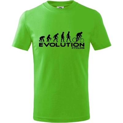 Evolúcia cyklistiky tričko detské Apple Green