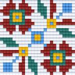 Bright Toys Мозайка с пиксели - Българска народна шевица, 24x24 пиксела - Мотив 6 (BE24006)