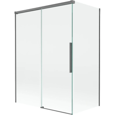 Mexen Rox параван за вана, 2-крилен плъзгащ се 120 + 70 x 150 см, прозрачен, gun metal - 8C9-120-070-95-00 (8C9-120-070-95-00)