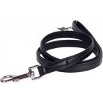 COLLAR Плосък кожен повод 122см, 9мм - черен