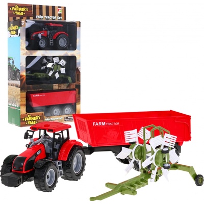 Joko Traktor s vyklápacou vlečkou 44cm a hrabačka