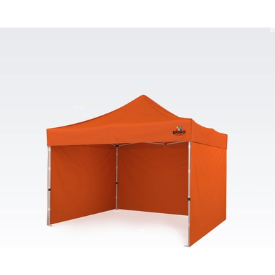 BRIMO Skládací altán 3x3m - s 3 stěnami - Oranžová S. Ocel
