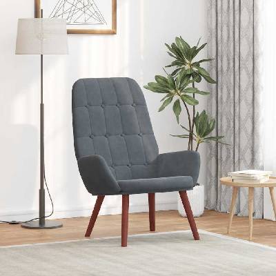 VidaXL 328096 relaxační tmavě šedé samet