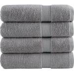 vidaXL Премиум хавлиени кърпи SOLUND 4 бр сиви 100x150 см 600 gsm (137312)