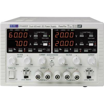 Aim TTi CPX400DP laboratorní zdroj s nastavitelným napětím, 0 - 60 V/DC, 0 - 20 A, 840 W, LAN, LXI, RS-232, USB, výstup