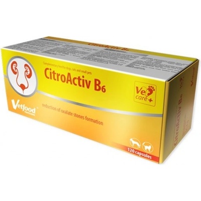 VetFood CitroActiv B6 - хранителна добавка за профилактика на пикочните пътища при кучета и котки, 120 капсули - Полша