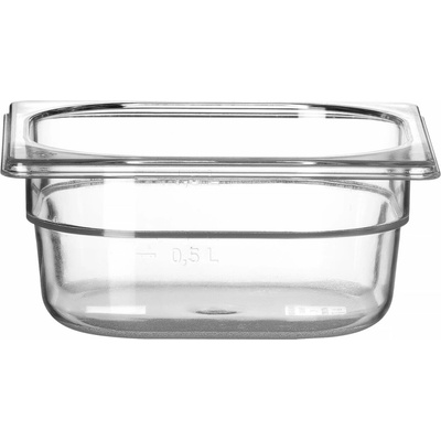 Nádoba GN 1/6, HENDI, Profi Line, GN 1/6, 1 l, Priehľadná, 176 × 162 × 65 mm | 861738