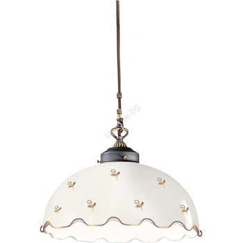 Kolarz 731.32. 162 - Висяща лампа на кабел NONNA 1xE27/75W/230V, Ø 36 cm, с флорален мотив, розово злато (KL0429)
