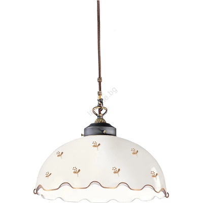 Kolarz 731.32. 162 - Висяща лампа на кабел NONNA 1xE27/75W/230V, Ø 36 cm, с флорален мотив, розово злато (KL0429)