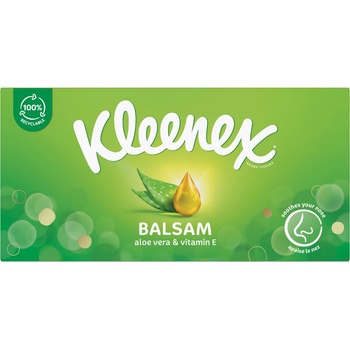 Kleenex Balsam papírové kapesníčky s výtažkem z měsíčku lékařského 3-vrstvé 64 ks