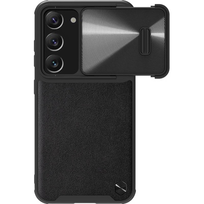 Nillkin Кейс с протектор за камера Nillkin CamShield Leather S за Samsung Galaxy S23 Plus, черен (KXG0057058)