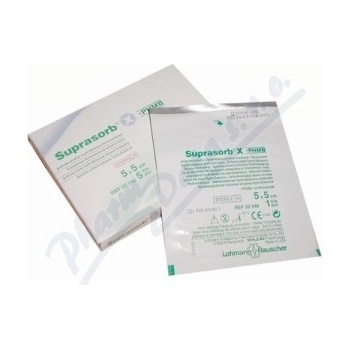 Suprasorb X+PHMB 5 x 5 cm 5 ks antimikrob. steril