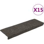 vidaXL Изтривалки за стълби, самозалепващи се, 15 бр. , 65x21x4 см, антрацит, правоъгълен кант