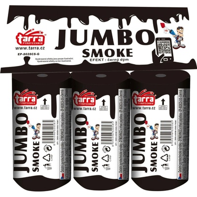 Dýmovnice JUMBO SMOKE ČERNÁ 3 ks 16 3 trhací pojistka TARRA EP-8028CS-G