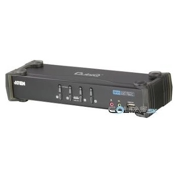 Aten CS-1764A 4-Port DVI USB 2.0 KVMP Switch, 4x DVI-D Cables, 2-port Hub, Audio