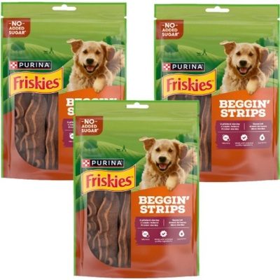 Friskies Beggin' Strips pre dospelých psov s príchuťou slaniny 3x120 g
