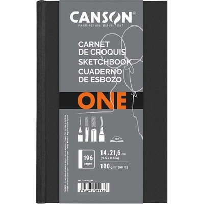 Canson One 14x21, 6 cm, вертикална, 100 g/m2, лепена бяла хартия за рисуване C200005568 (C200005568)