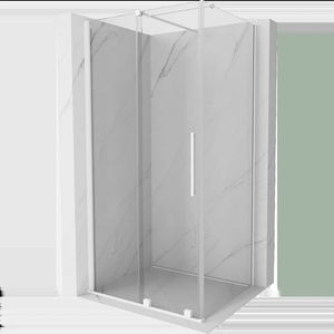 Mexen Velar плъзгаща се душ кабина 90 x 80 см, прозрачна, бяла - 871-090-080-01-20 (871-090-080-01-20)