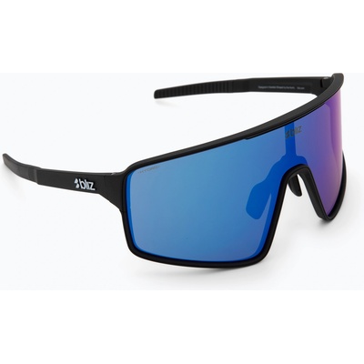 Bliz Слънчеви очила Bliz P001 matte black/grey blue mirror