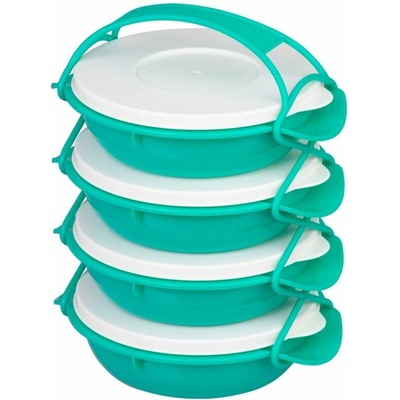 Obedár MagicHome, okrúhly, 4 dielny, farebný, 4x 1000 ml, 22,4x20,5x29,5 cm
