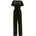 Yumi Women's Black Angel Sleeve Jumpsuit - Black