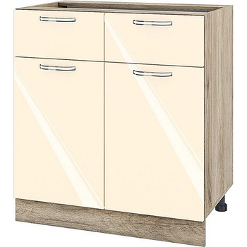 ИРИМ Долен кухненски шкаф Сити АРФ-Бежово гланц-05-26 80 см