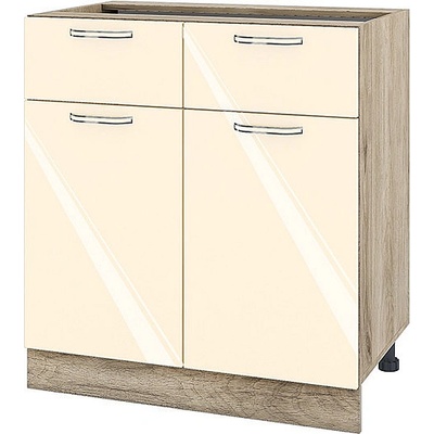 ИРИМ Долен кухненски шкаф Сити АРФ-Бежово гланц-05-26 80 см