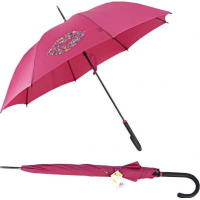Doppler Long Flex AC Kiss Pink UV Protection dámsky holový vystreľovací dáždnik růžový