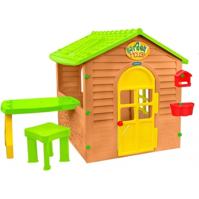 MOCHTOYS Dětský zahradní domeček s piknikovým stolem a židličkou