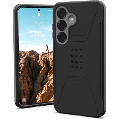 Urban Armor Gear Gear Civilian MagSafe Case - удароустойчив хибриден кейс с MagSafe за Samsung Galaxy S25 (черен)