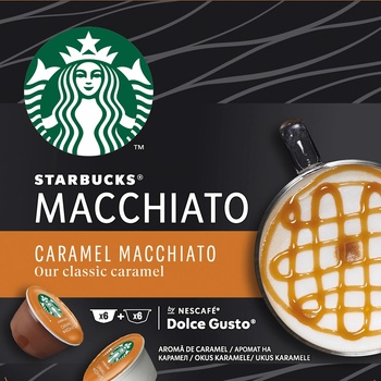 Starbucks Кафе капсули STARBUCKS Caramel Macchiato от NESCAFE DOLCE GUSTO, 6 напитки (12607113)