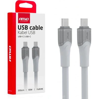 AMiO 04293 USB-C TO TYPE-C 60W, 300cm