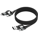 ANSMANN USB кабел, с магнитно съединение, USB-A/C - USB-C/Lightning, 1, 2 м 1700-0188 (1700-0188)