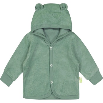 Bio Baby Бебешки суитшърт с ушички Bio Baby - 68 сm, 4-6 месеца, зелено фроте (97222325)