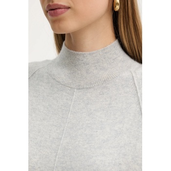 HUGO BOSS Кашмирен елек boss в сиво от лека материя с ниско поло 50548506 (50548506)