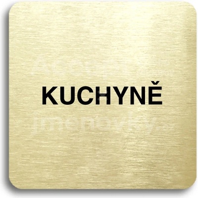 ACCEPT Piktogram kuchyně - zlatá tabulka - černý tisk bez rámečku