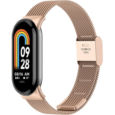Xiaomi Milánský tah - kovový náhradní řemínek pro Mi Band 8/9/10 Rose Gold MBSCZ-MMG03 – Zboží Živě