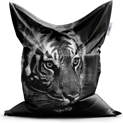 Sablio Sedací vak Čierno-biely tiger 150x100 cm