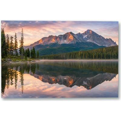 Plakát – Horské vrcholy odražené v jezeře Bez rámu Ano Bez rámu 135 × 90 cm