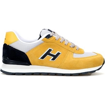 Hammer Jack Мъжки спортни обувки от естествена кожа - Сини-Горчица #368506 (368506_Горчица)