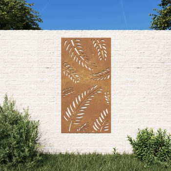 Image 1 of vidaXL Градинска декорация 105x55 см кортенова стомана дизайн с листа (824493)